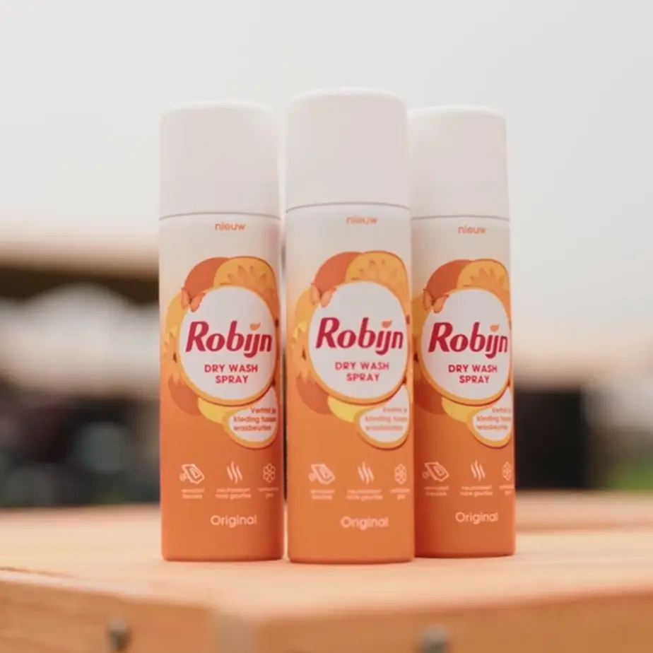 Een shot van een product, gemaakt tijdens een videoproductie voor Robijn.